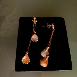 14K Tri-color Gold Calla Lilies Drop Earring